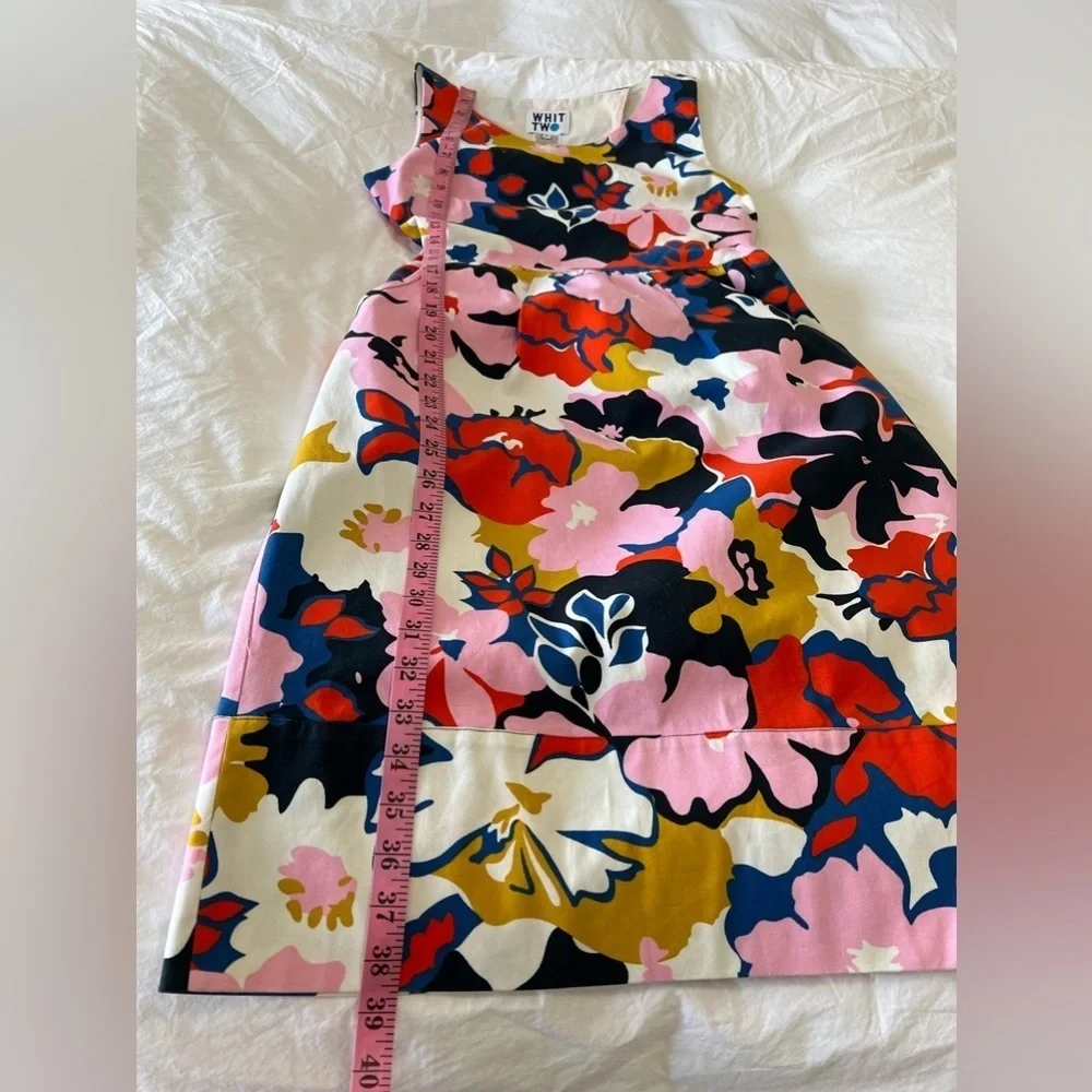 Anthropologie Whit Two | Women’s SZ 4 | Pink Floral Petal Cross Back Dress - Picture 3 of 11